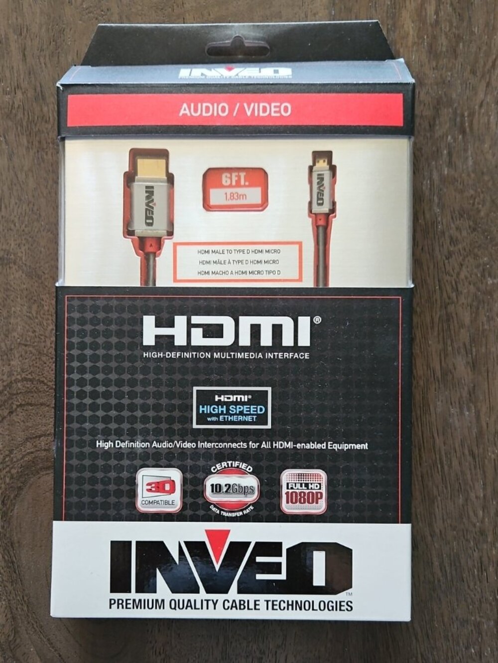 Inveo Audi/Video 6FT. High Speed HDMI Premium Quality Cable
